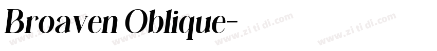Broaven Oblique字体转换